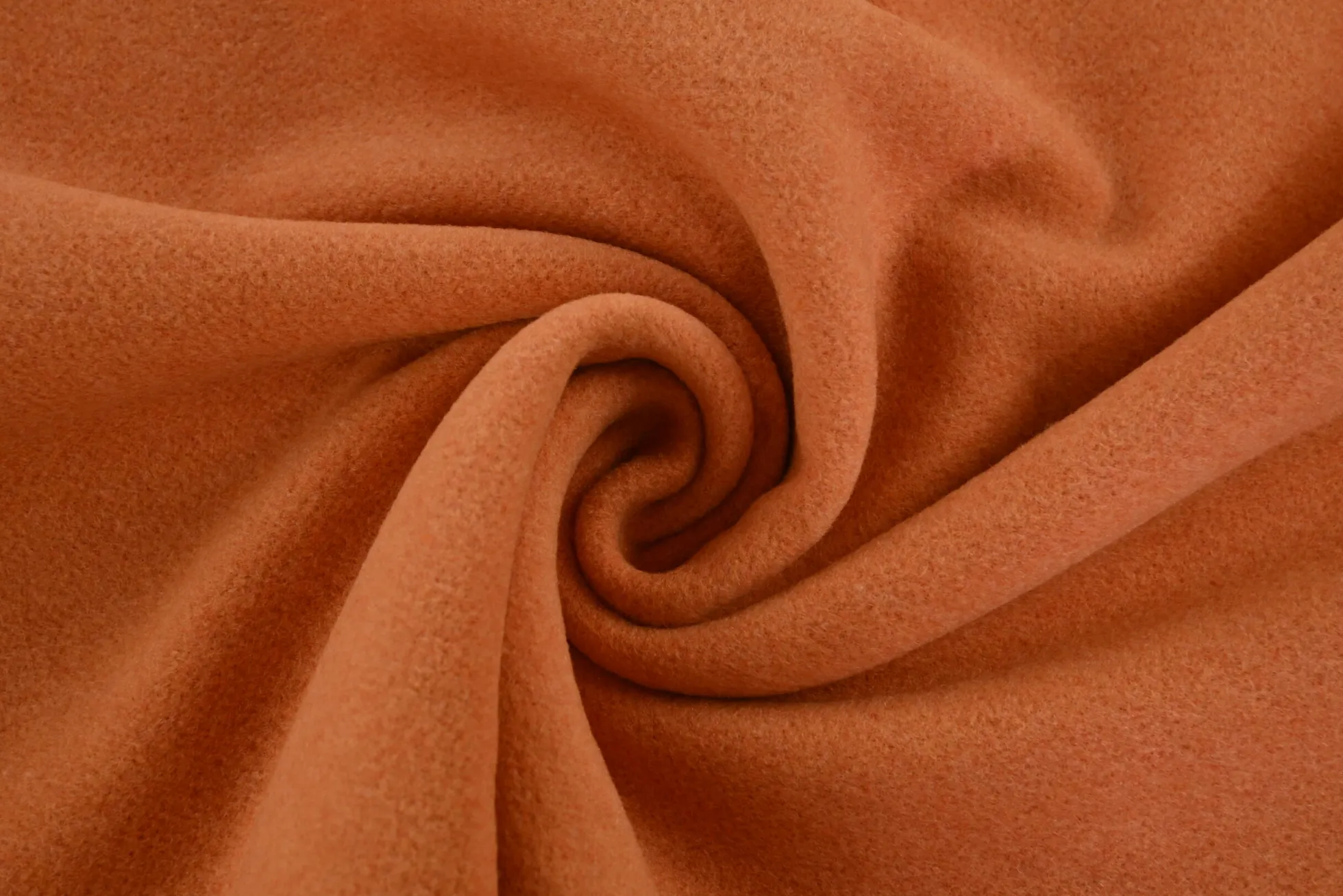 Mantelwol brushed – Oranje