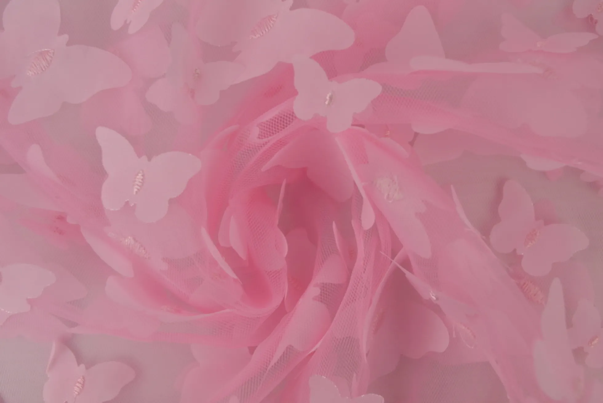 Mesh Butterfly – Roze geborduurd