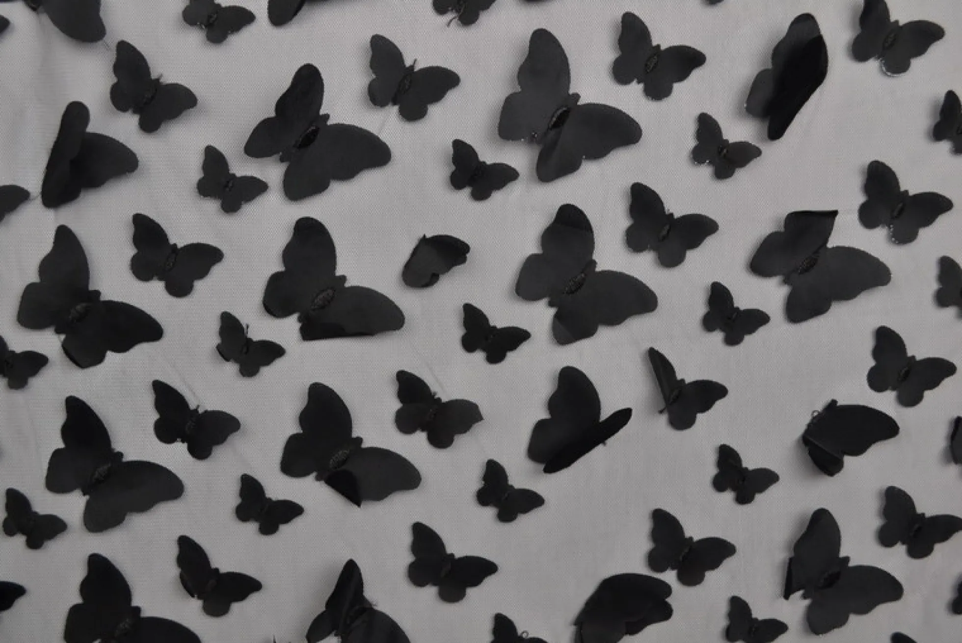 Mesh Butterfly – Zwart geborduurd