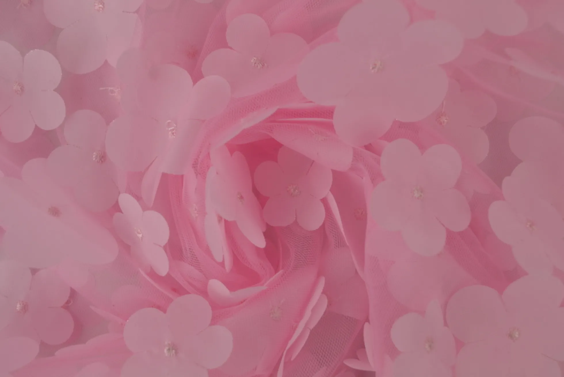 Mesh Flower – Roze geborduurd