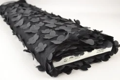 Mesh Flower – Zwart geborduurd