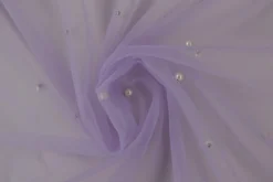 Mesh pearls – Lavendel geborduurd
