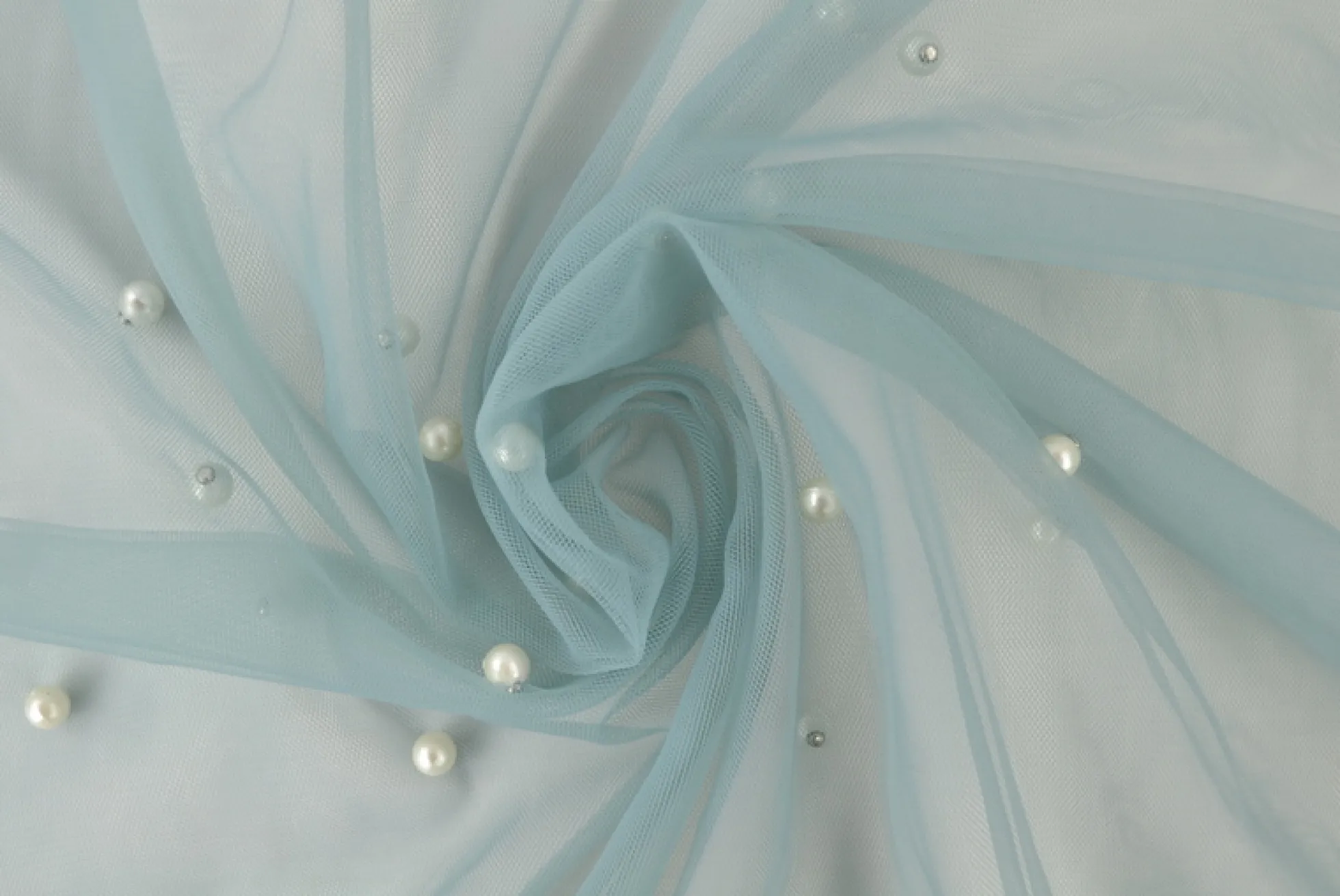 Mesh pearls – Oudgroen geborduurd