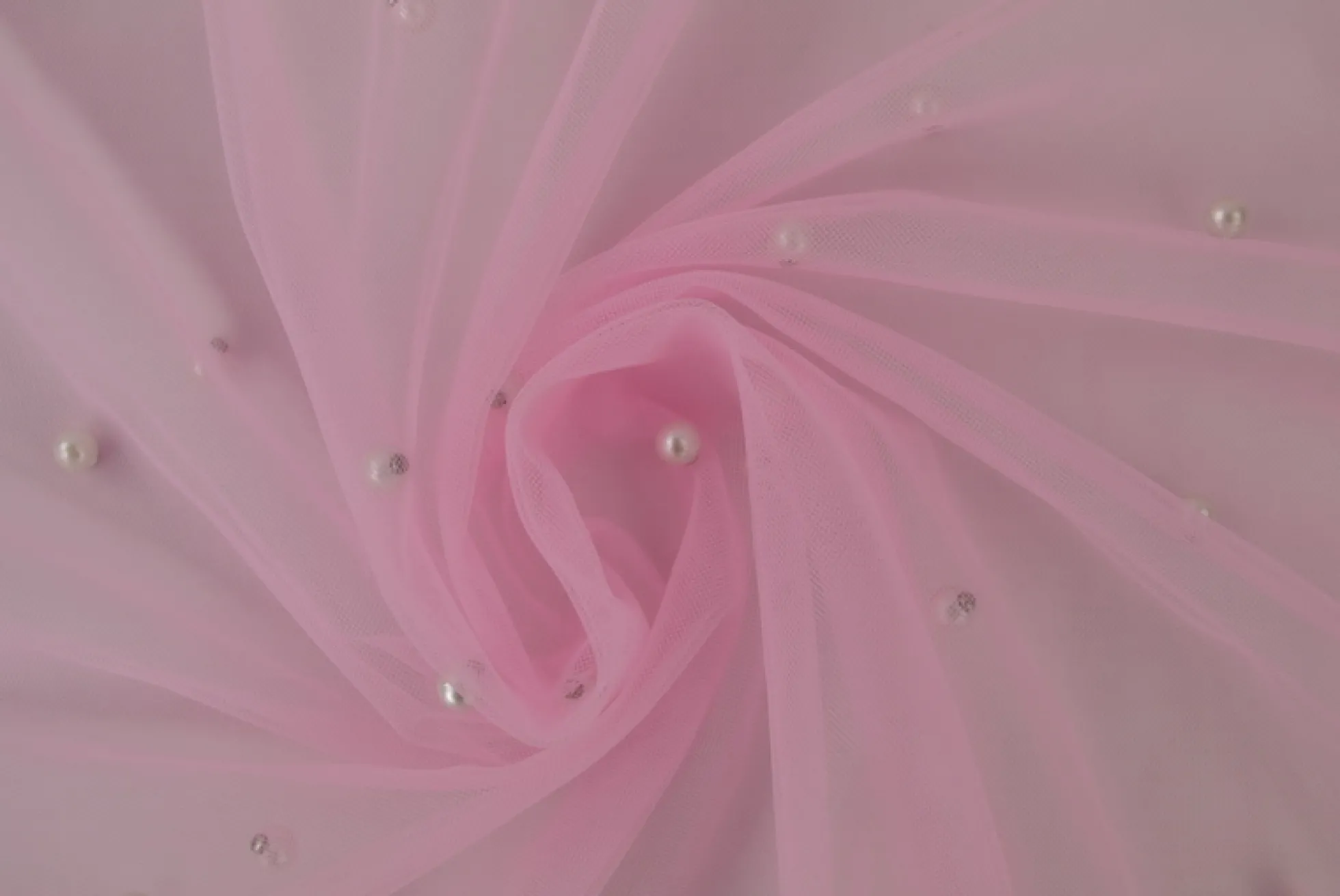 Mesh pearls – Roze geborduurd