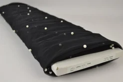 Mesh pearls – Zwart geborduurd