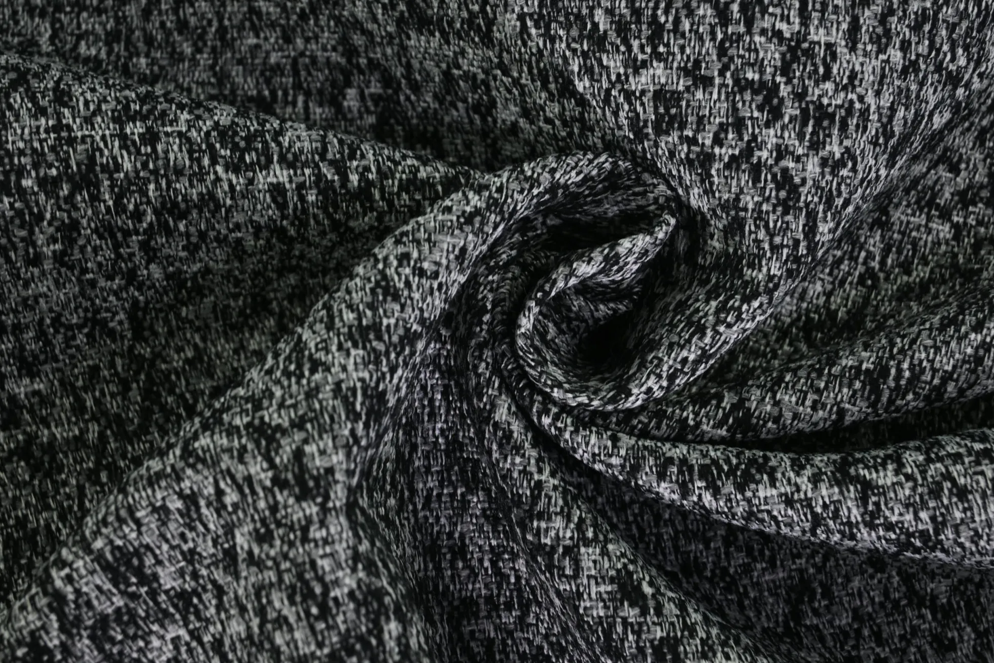 Meubelstof – Black / white melange