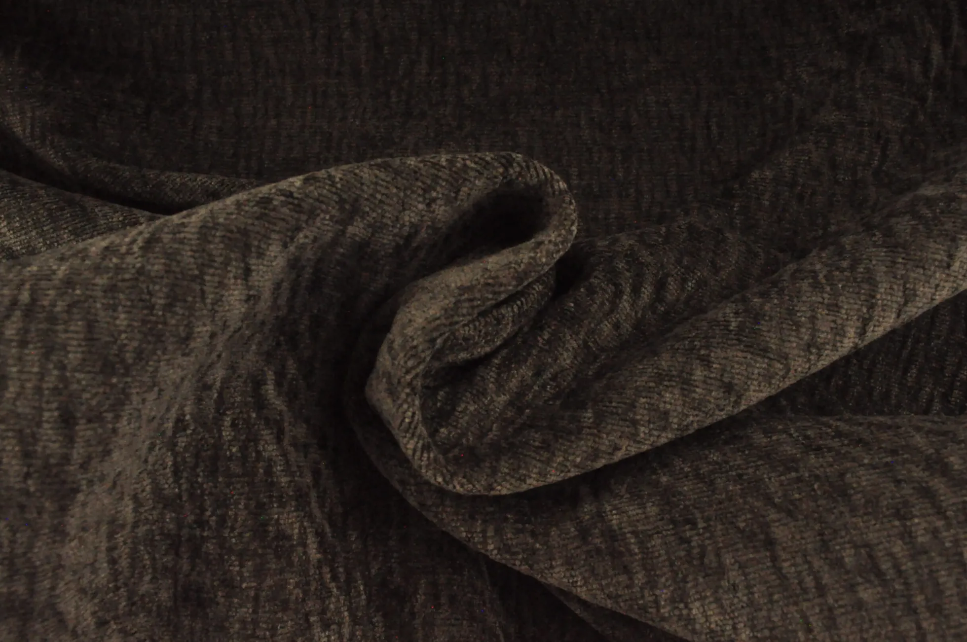 Meubelstof / Outdoor – Dark brown velours look