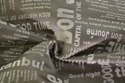 Meubelstof / Outdoor – Taupe ‘Good Time’ jacquard