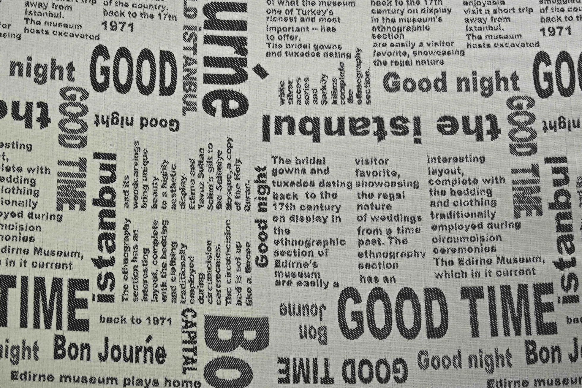 Meubelstof / Outdoor – Zilver ‘Good Time’ jacquard