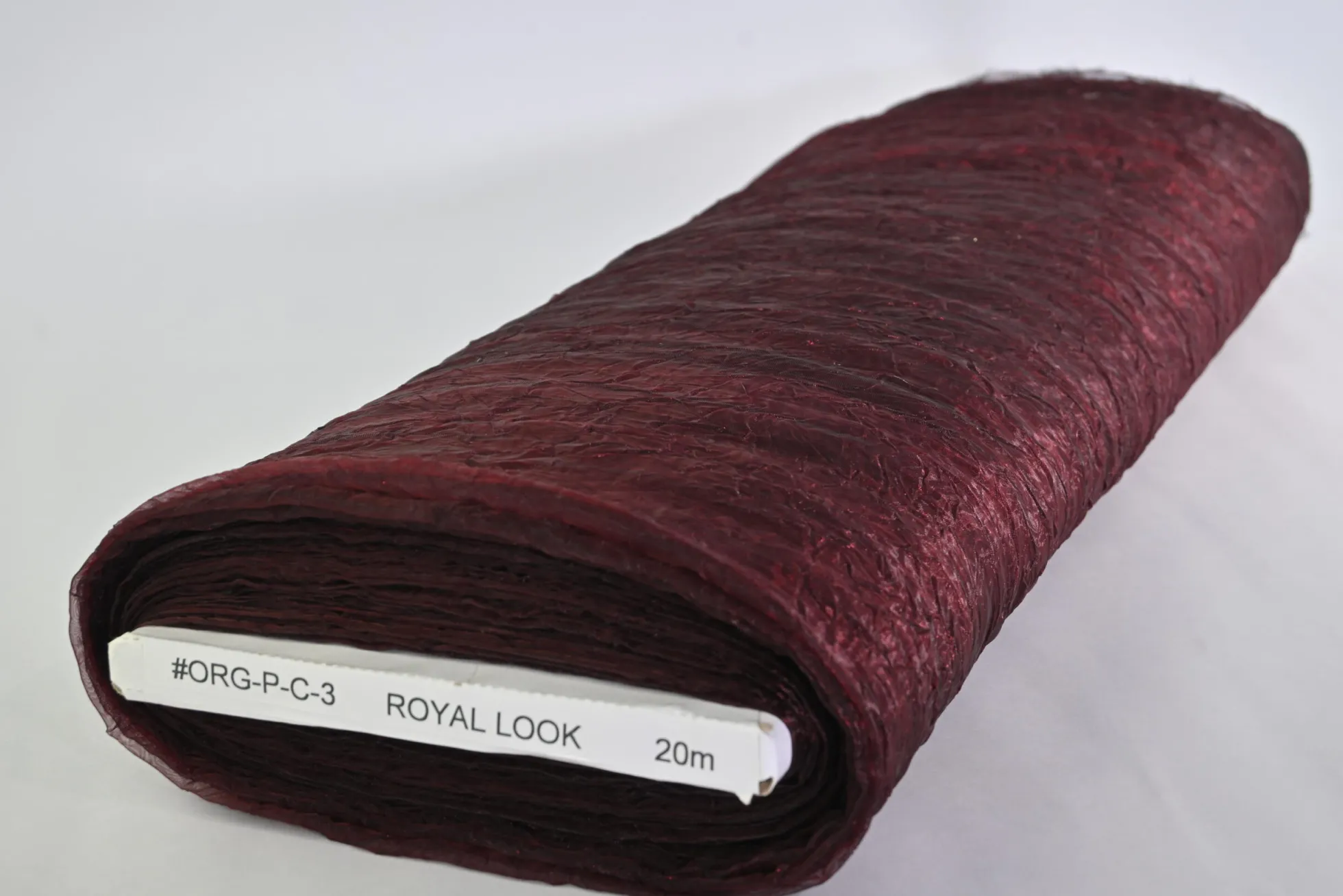 Organza crinkle – Donker bordeauxrood