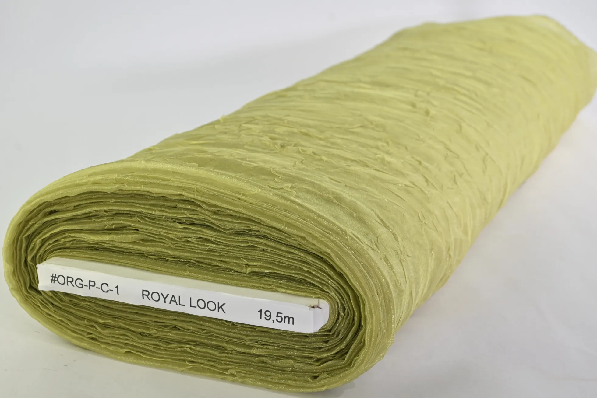 Organza crinkle – Donker limegroen