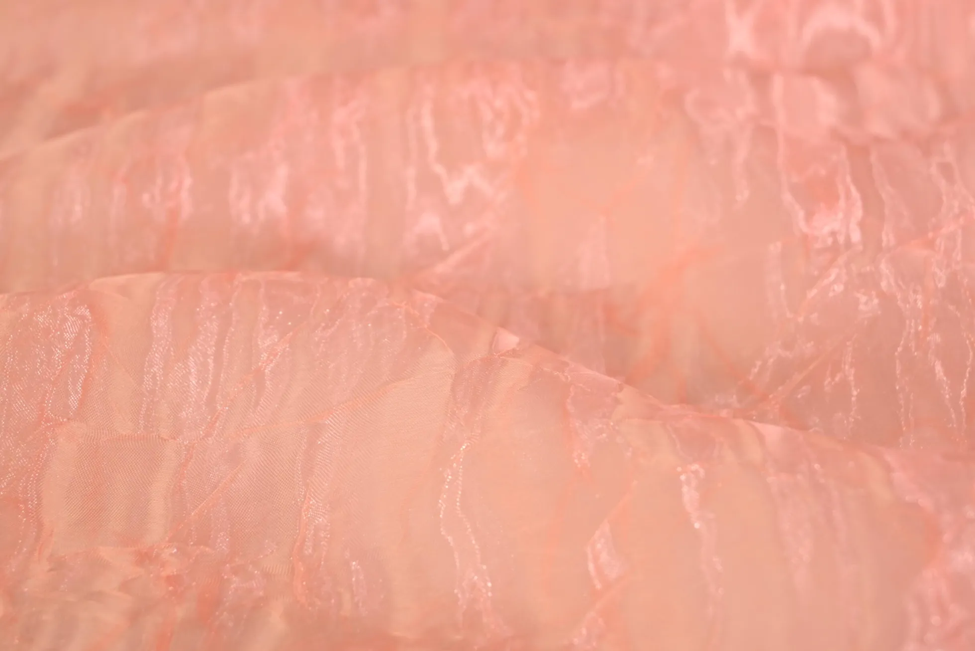 Organza crinkle – Donker zalmroze