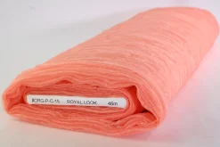 Organza crinkle – Donker zalmroze