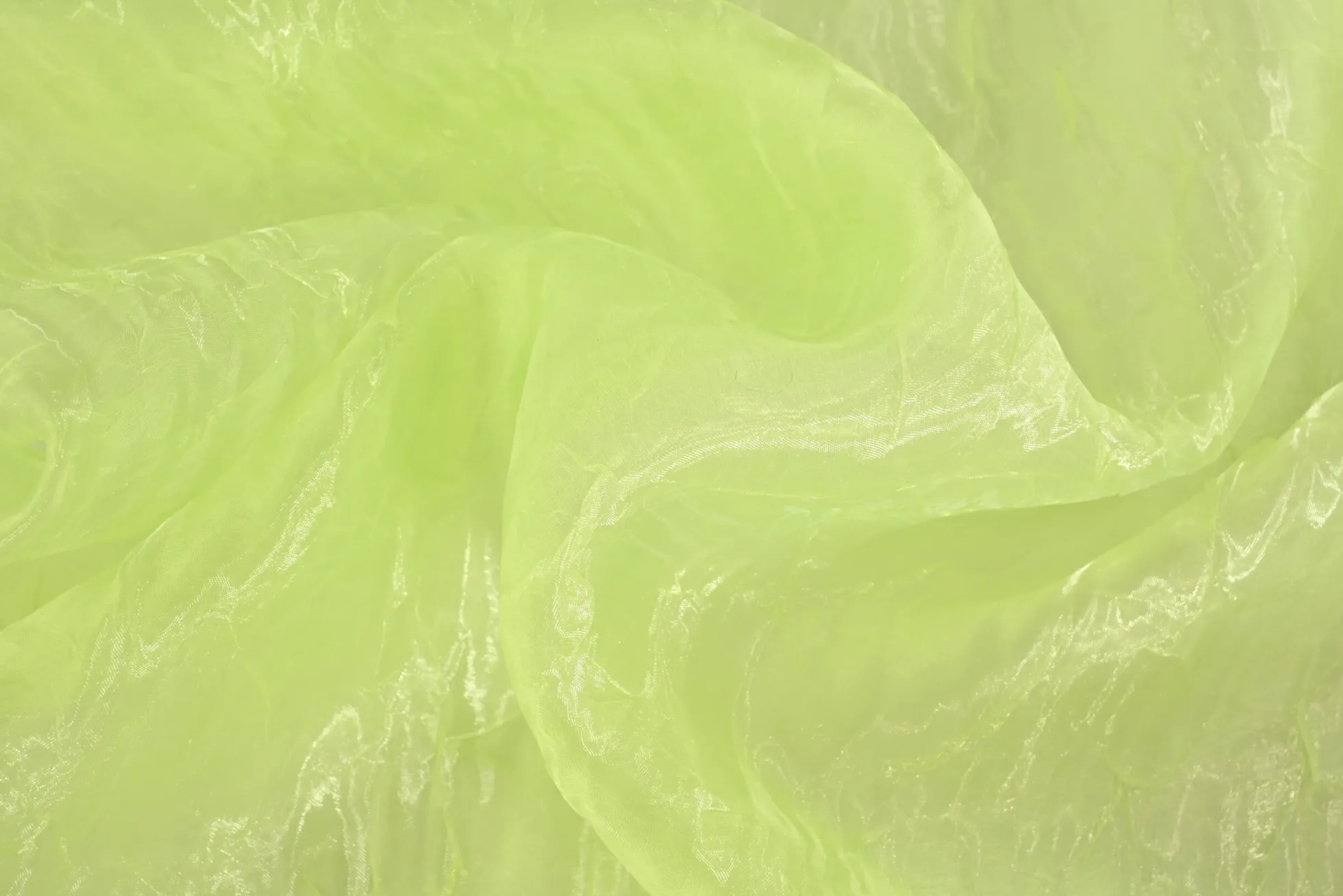 Organza crinkle – Limegroen