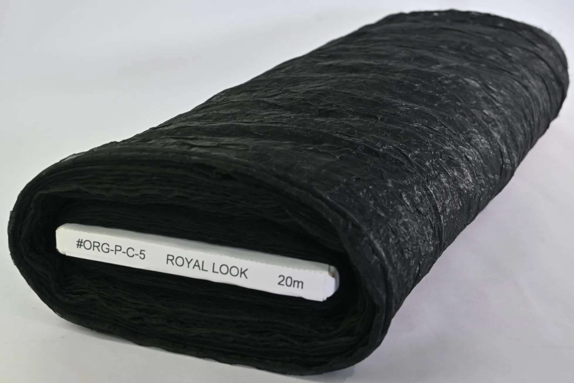Organza crinkle – Zwart
