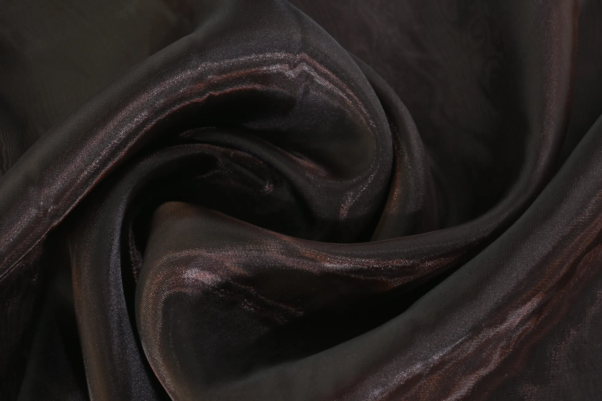 Organza two-tone – Kastanjebruin / zwart