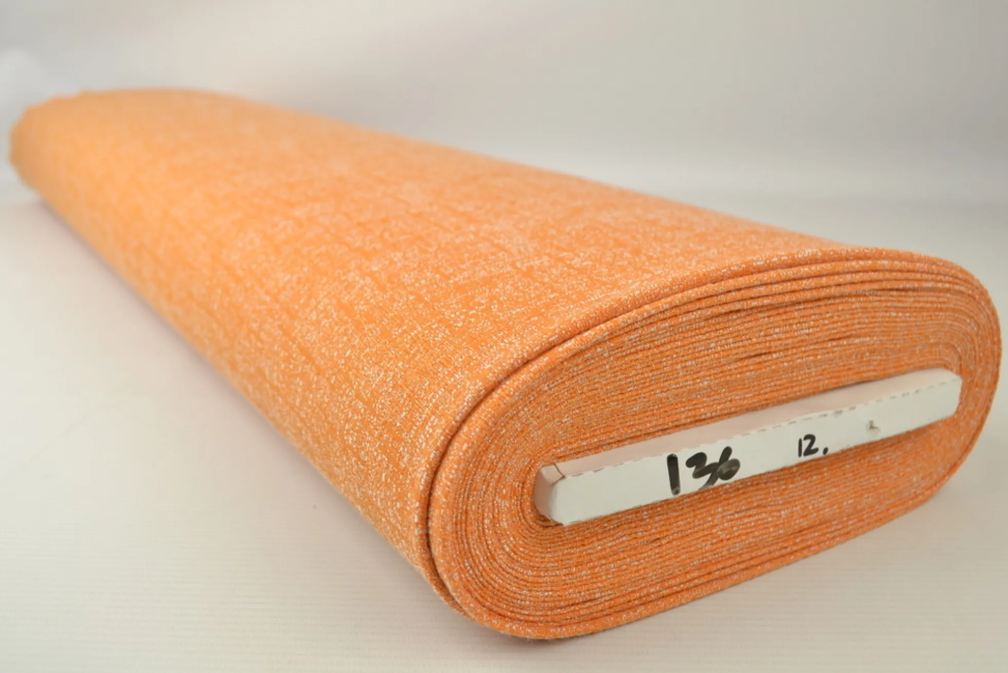 Pantalonstof – Licht oranje melange met linnen