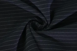 Pantalonstof – Navy krijtstreep fijne rib