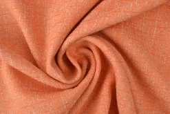 Pantalonstof – Oranje melange met linnen