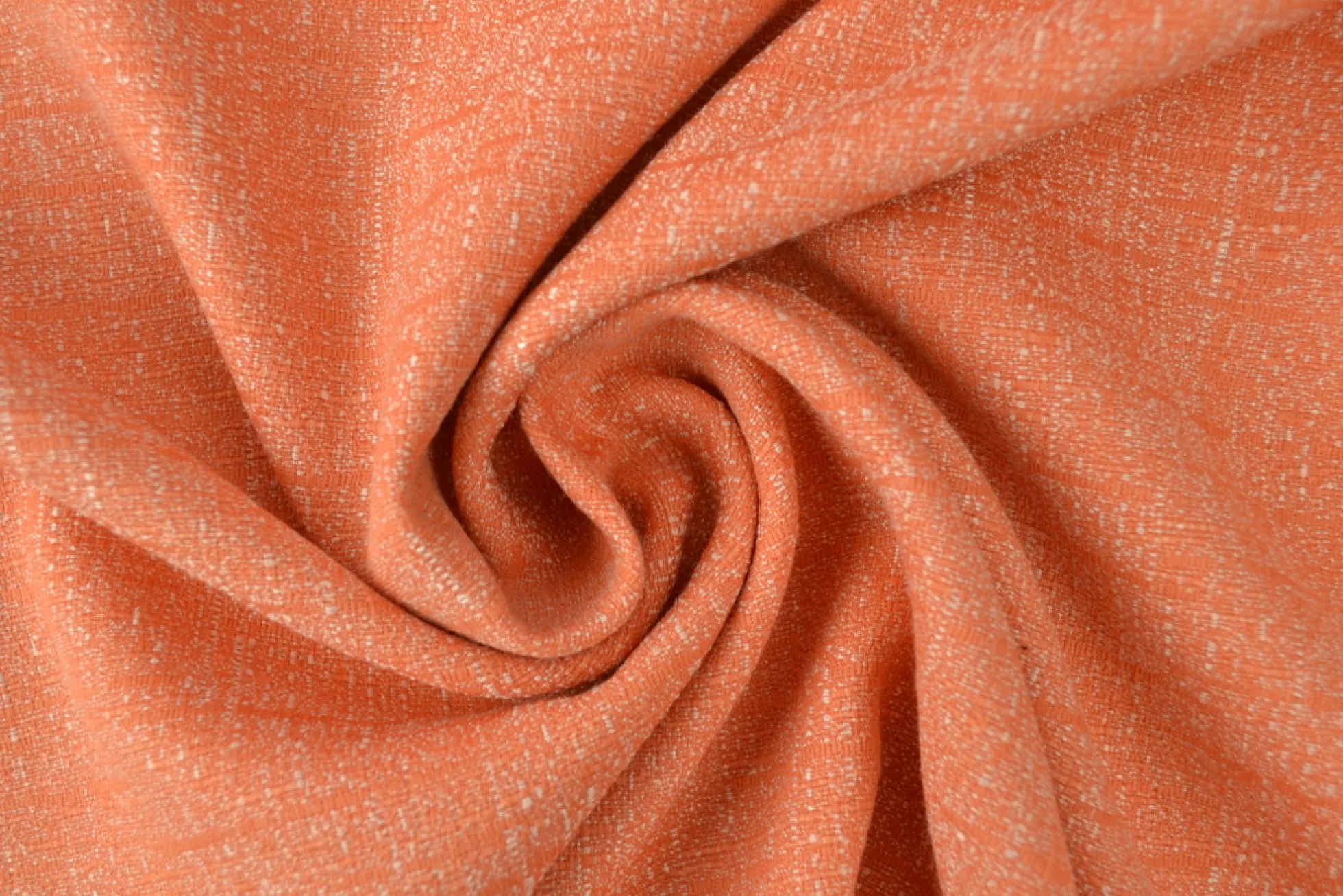 Pantalonstof – Oranje melange met linnen