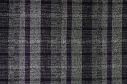Pantalonstof – Paars geruit melange met linnen