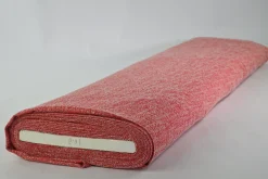 Pantalonstof – Rood melange met linnen