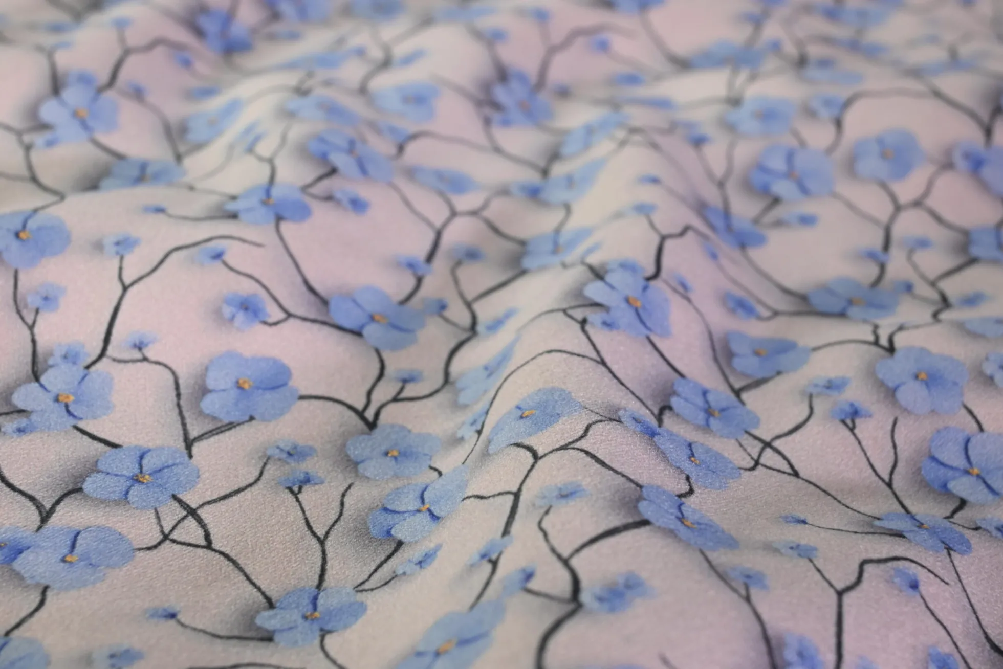 Scuba jogging – Light blue flowers