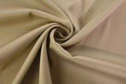 Stretch katoen – Beige / zand met fijne wafelstructuur
