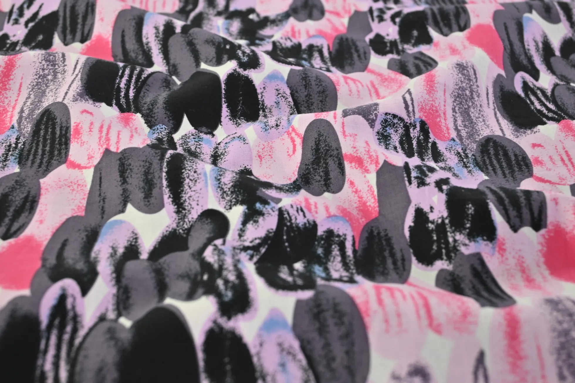 Stretch katoen – Brushstroke pink