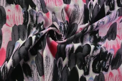 Stretch katoen – Brushstroke pink