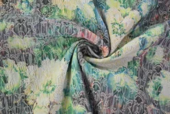 Stretch katoen crinkle – Faded floral