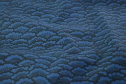 Stretch katoen – Dark blue cloudy