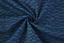 Stretch katoen – Dark blue cloudy
