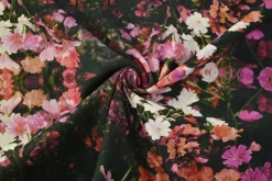 Stretch katoen – Digital flowers alcantara touch