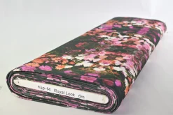 Stretch katoen – Digital flowers alcantara touch