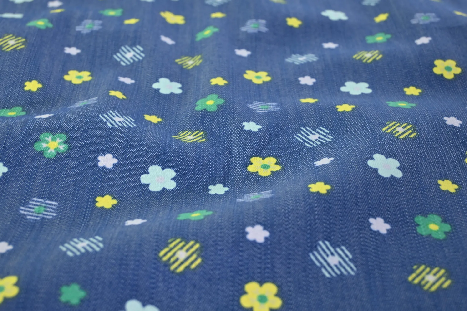 Stretch katoen – Floral denim