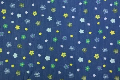 Stretch katoen – Floral denim