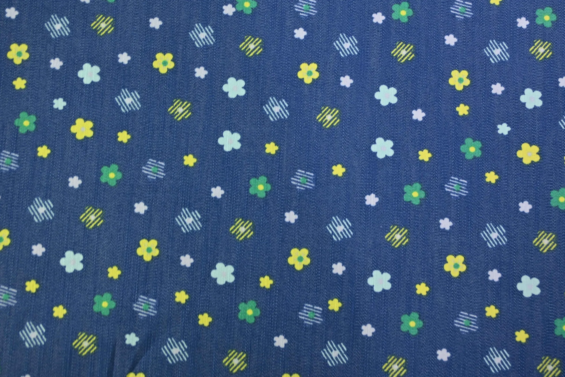 Stretch katoen – Floral denim