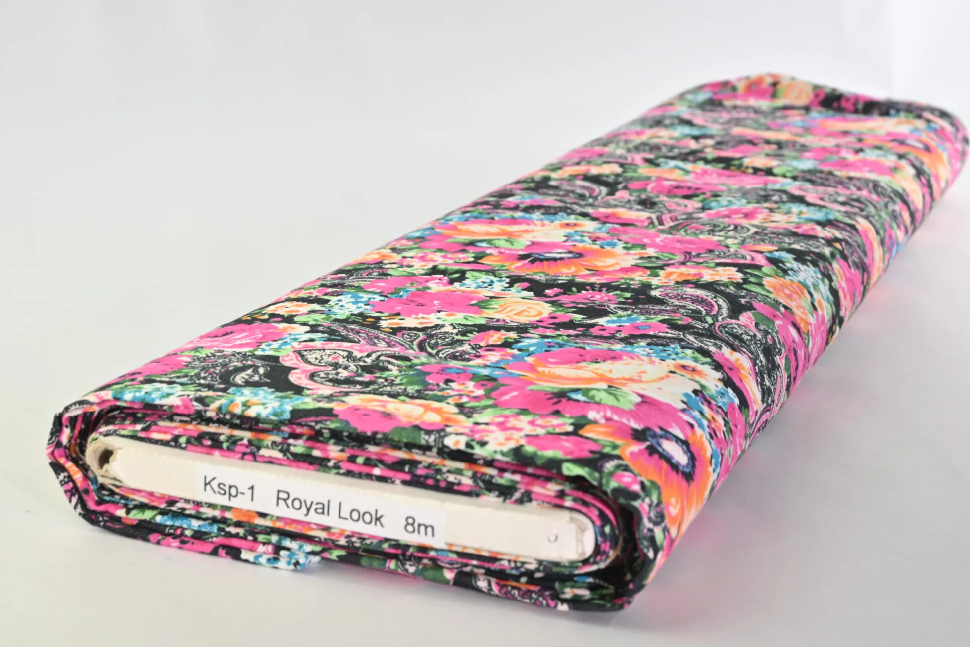 Stretch katoen – Flowers & paisley allover