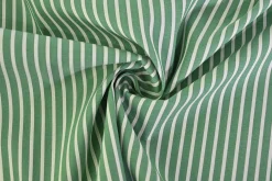 Stretch katoen gestreept – Groen & wit