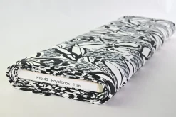 Stretch katoen – Houndstooth black & white