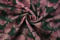 Stretch katoen – Old purple flowers