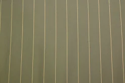 Stretch katoen – Olijfgroen met beige krijtstreep