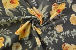 Stretch katoen – Yellow poppy