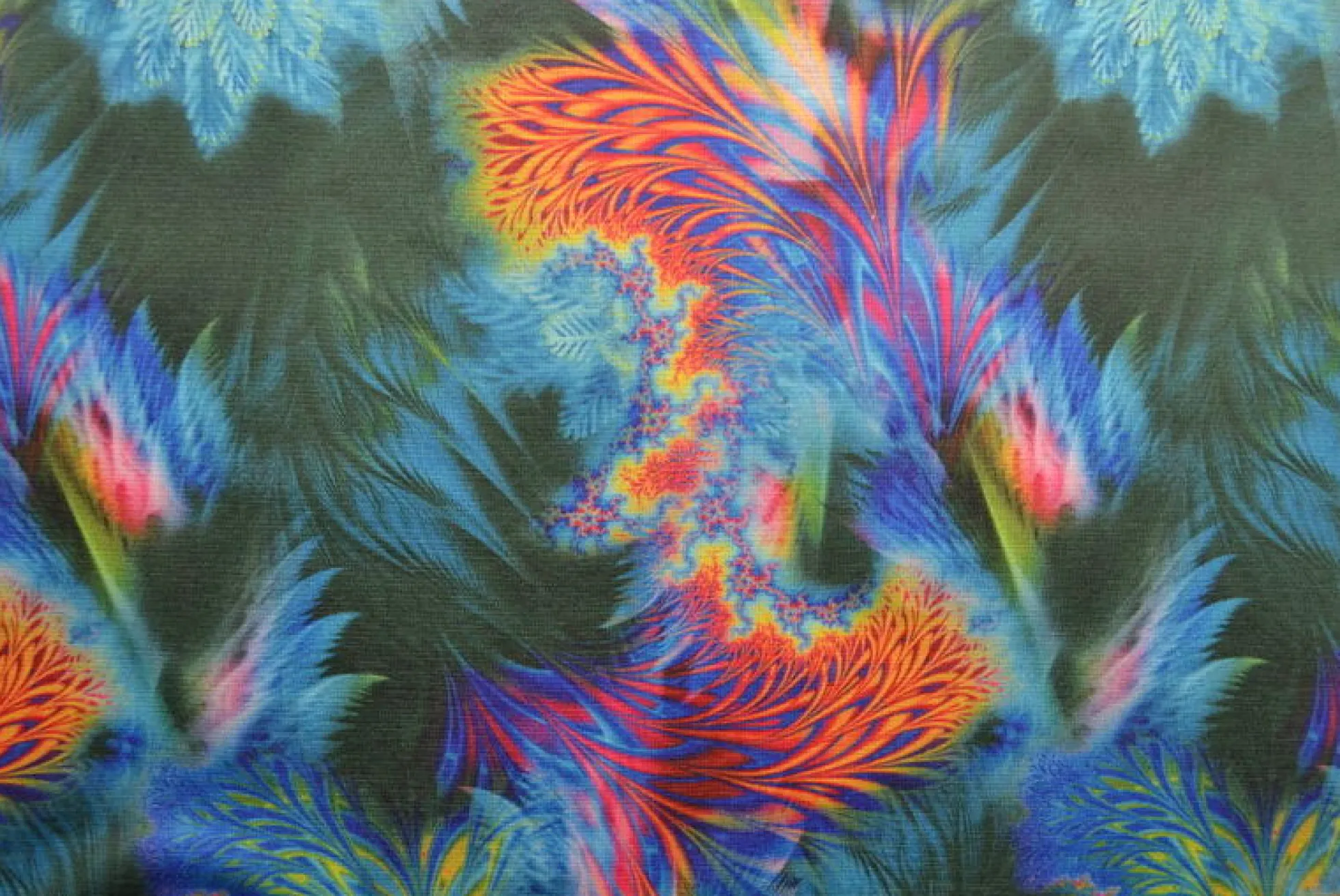 Sweaterstof / Jogging alpenfleece – Kleurexplosie phoenix
