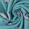 Sweaterstof / Jogging alpenfleece – Pinquïn turquoise