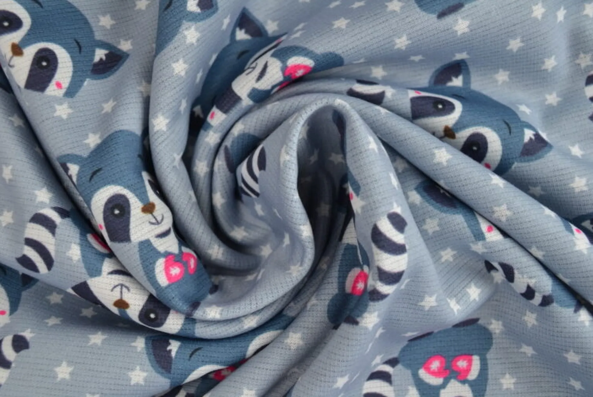 Sweaterstof / Jogging alpenfleece – Wasbeertjes grijs
