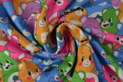 Sweaterstof / Jogging alpenfleece – Kleurrijke zorgbeertjes