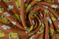 Sweaterstof / Jogging alpenfleece – Sweet friends koper