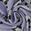 Sweaterstof / Jogging alpenfleece – Panda lavendel